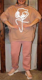 Италия.Ультрамодная туника-худи-свитшот р.48-58