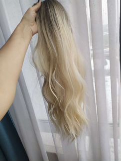 Новый парик блонд с затемнёнными корнями