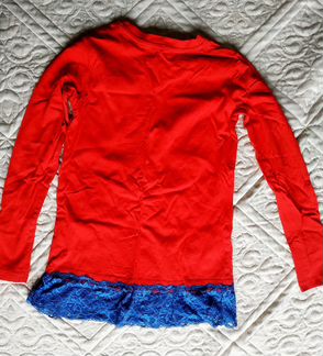 Красный джемпер на девочку 134р 6-8лет