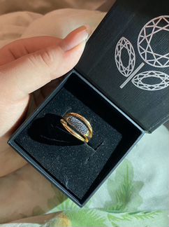 Кольцо Swarovski с кристаллами