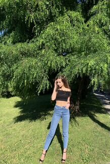 Джинсы zara mom fit 34 размер