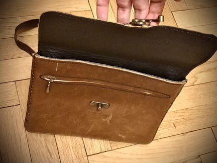 Сумка кожаная 23х27 см