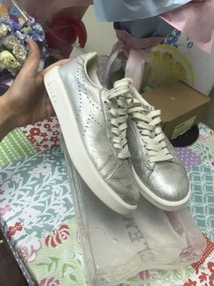 Кеды diadora серебристые