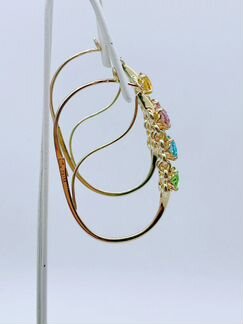 Золотые серьги Dior c драгоценными камнями
