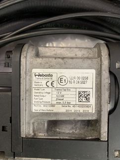 Webasto thermo top evo diesel 4kw