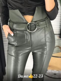 Брюки из кожзама новые