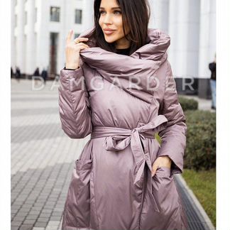 Пальто новое женское лавандовое длинное