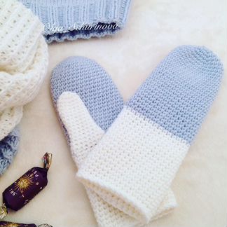 Комплект шапка, снуд, варежки