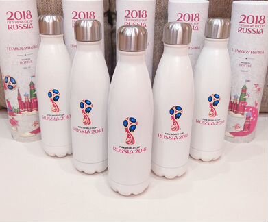 Бутылка-термос кубок fifa 2018г белый перламутр
