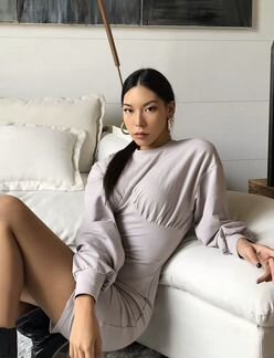 Платье мини с корсетом