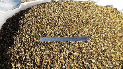 Галька цветная желтая 5-10 мм. Опт от 10 тонн