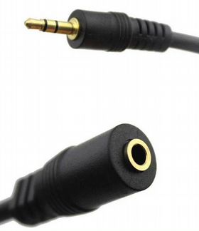 Кабель переходник jack 3,5 вилка-розетка 10 метров