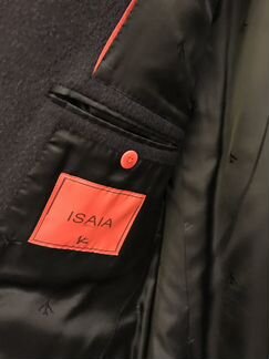 Новое пальто isaia темно-синее мужское. Размер 50