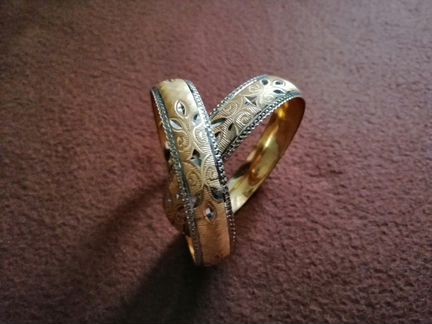 Браслеты позолоченные.2 шт