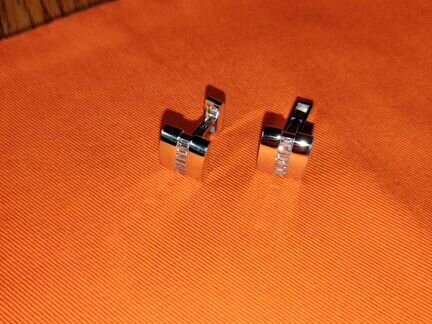 Запонки Van Cleef&Arpels, платина, багет бриллиант