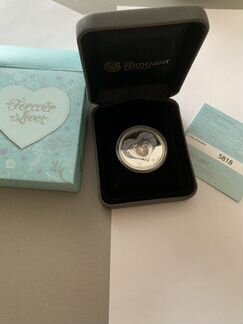 Forever love Dolphins монета 50 центов Тувалу 2013