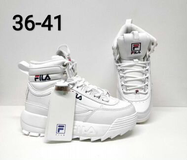 Кроссовки зимние fila натуральная кожа и мех