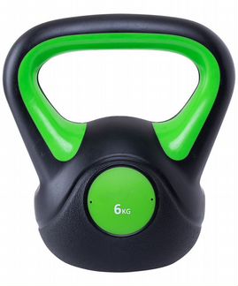 Гиря пластиковая зелёная 6 кг
