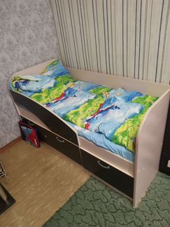 Детская кровать дельфин с матрасом
