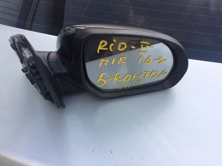 Рио 3 Зеркало Правое чёрное 12-17