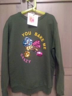 Стильный свитшот с ярким рисунком 158-164 р-р