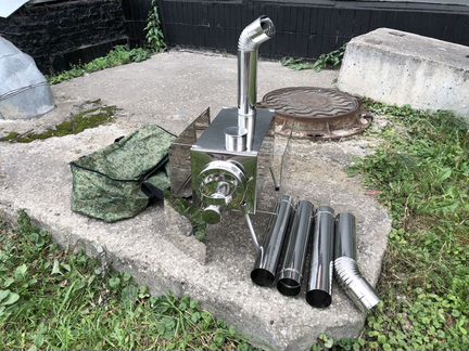 Печь в палатку с экраном