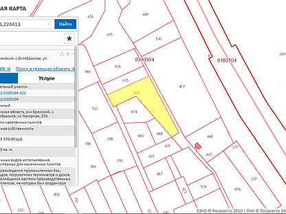Публичная кадастровая карта добрунь брянского района