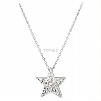 Золотое колье Chanel с бриллиантами 0.68 ct