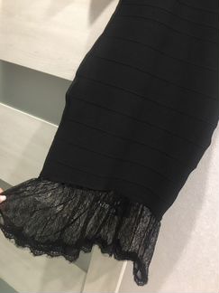 Бандажное платье черное