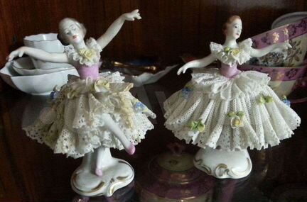 Антикварные фарфоровые балерины-кружевницы Ackerma