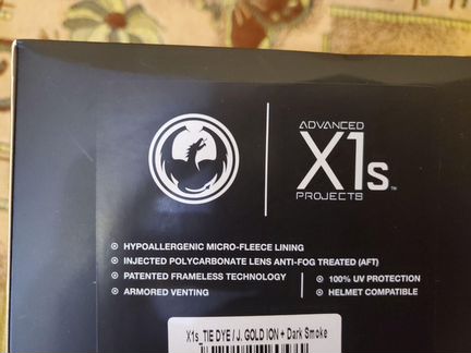 Горнолыжная маска Dragon X1s The Dye Gold Ion