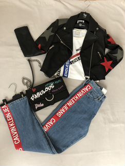 Джинсы CK, Футболка Pinko