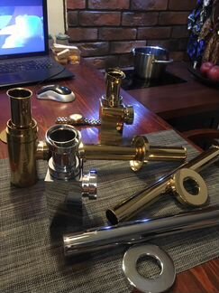 Сифон золотой для раковины