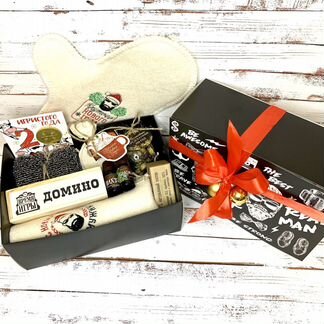 Новогодний мужской подарочный набор банный