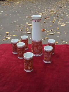 Набор для вина Валлендорф гдр фарфор винтаж Берлин