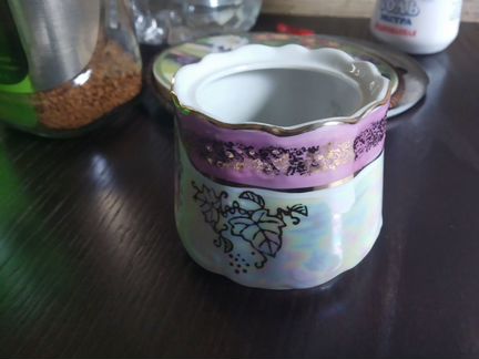 Фарфоровая сахарница из сервиза