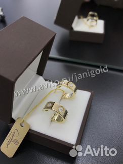 Золотые серьги Cartier