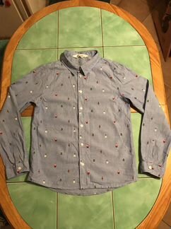 Новогодняя рубашка для мальчика H&M р.140