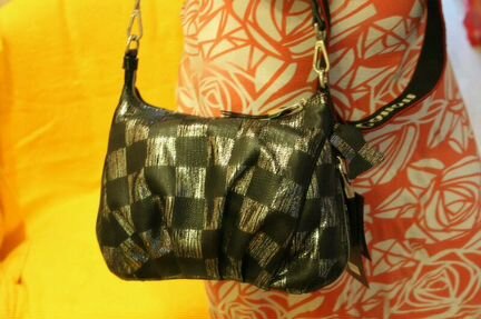 Новая шахматная сумочка Gaude crossbody натуральна