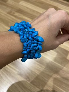 Набор браслет и колье под бирюзу шикарные