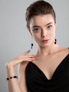 Серьги с ониксом