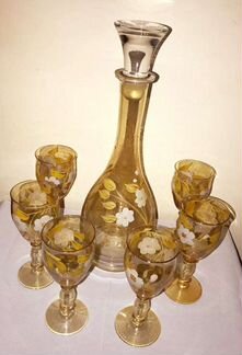Графин и 6 бокалов чехословакия