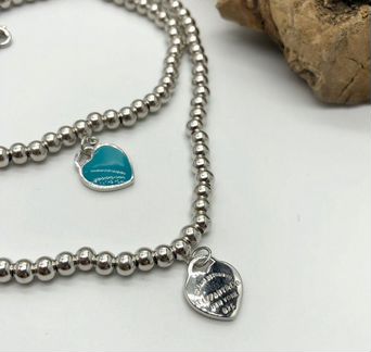 Комплект Тиффани Сердце Tiffany Heart браслет цепь
