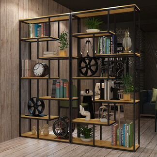 Стеллаж лофт из дерева и металла