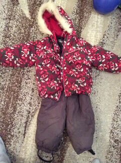 Раздельный зимний комбинезон на девочку 92-98