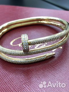 Золотой браслет Картье Гвоздь