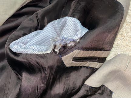 Светло-серый льняной пиджак Zara размер 46 (ближе