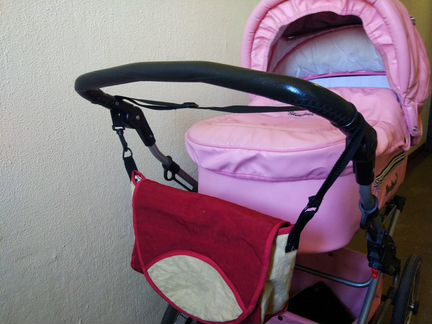 Коляска Reindeer Leather Collection 2 в 1, розовая