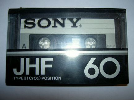 Аудиокассета sony JHF 60 1979 г. Japan market