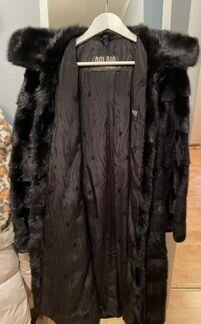 Шуба норковая поперечка с капюшоном 42-44
